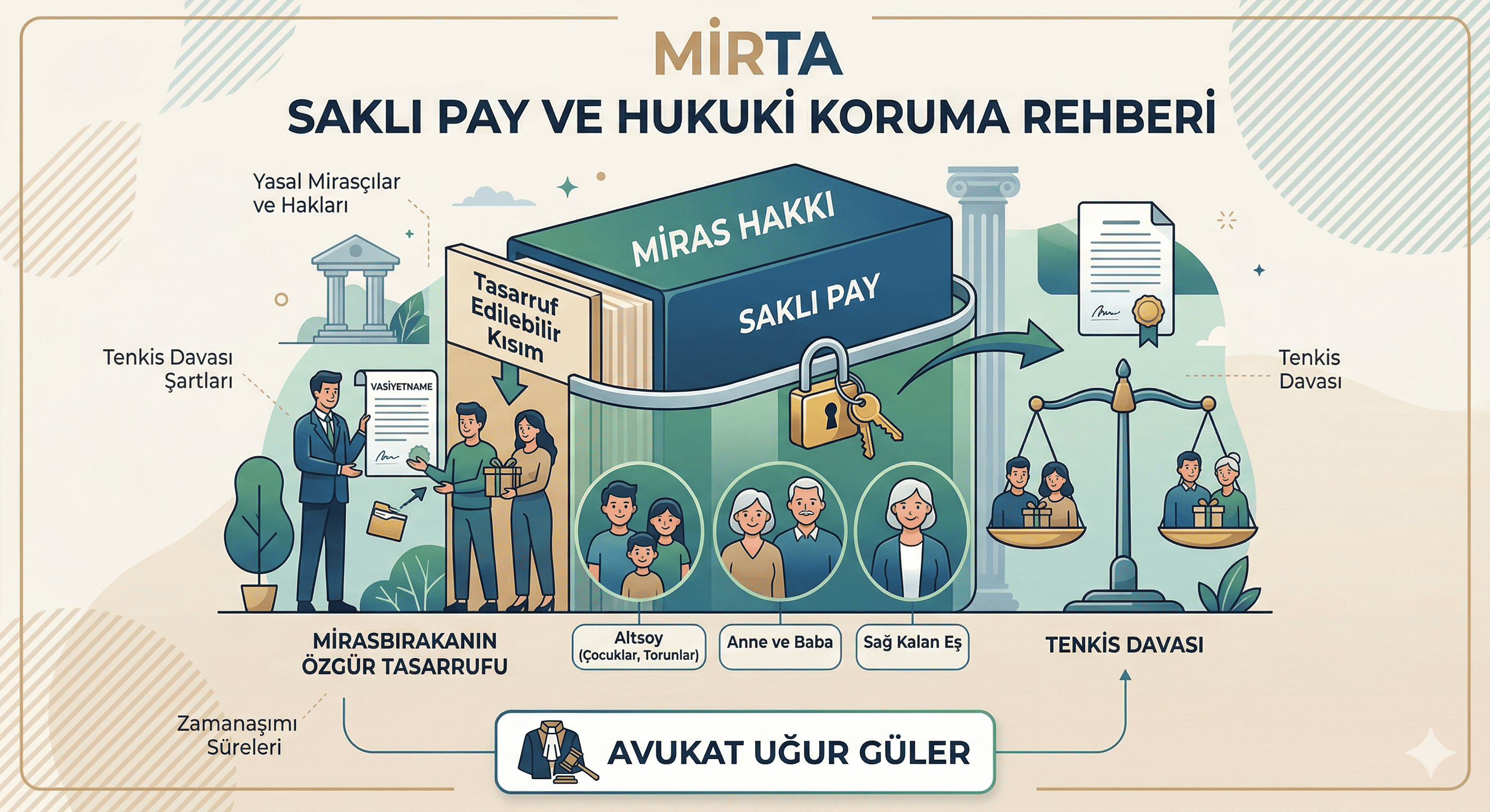 Mirasta Saklı Pay Nedir? 2026 Saklı Pay Oranları ve Tenkis Davası - Öne Çıkan Görsel