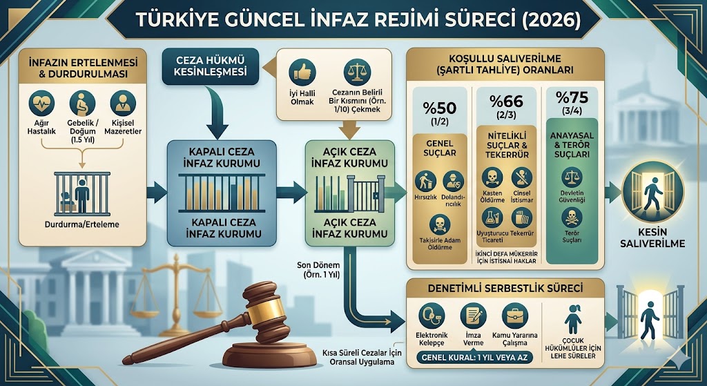 2026 Güncel İnfaz Rejimi Düzenlemeleri: Koşullu Salıverilme ve Denetimli Serbestlik Rehberi